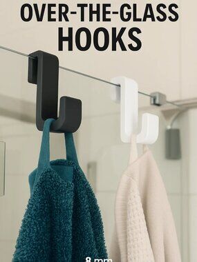 Glass Shower Hook Towel Holder 8mm